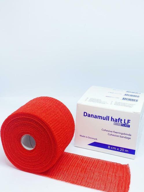 Danamull Haft Zelfklevend Fixatiewindsel Rood 8cm x 20m, Diversen, Verpleegmiddelen, Nieuw, Ophalen of Verzenden
