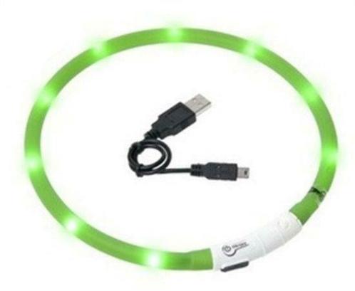 LED EASYDOG halsband - groen - inkortbaar 20 tot 70 CM, Maison & Meubles, Lampes | Autre, Envoi
