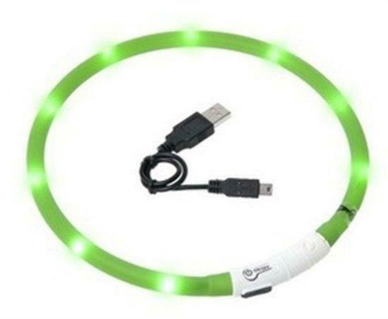 LED EASYDOG halsband - groen - inkortbaar 20 tot 70 CM, Maison & Meubles, Lampes | Autre, Envoi