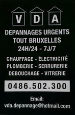 deboucheur V D A depannage 0486 502 300 TOUT BRUXELLES, Service 24h/24, Entretien