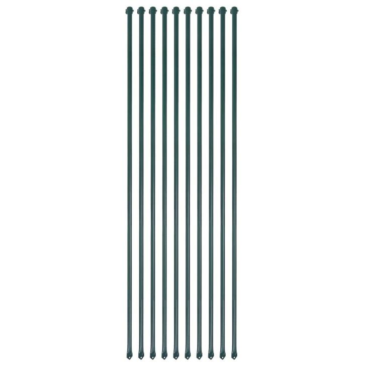 vidaXL Tuinpalen 1,5 m metaal groen 10 st, Tuin en Terras, Bloembakken en Plantenbakken, Nieuw, Verzenden