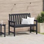 vidaXL Tuinbank met kussen Zwart 120 x 59 x 88cm Kunststof, Tuin en Terras, Verzenden, Nieuw