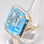 Ring - 14 karaat Geel goud - 46.05ct. tw. Gemengde, Handtassen en Accessoires, Ringen, Nieuw