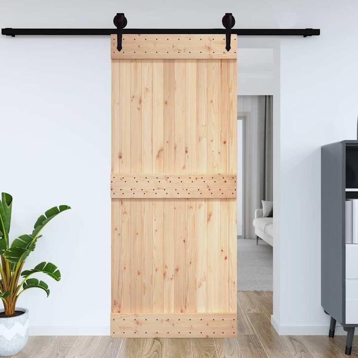 vidaXL Deur NARVIK 70x210 cm massief grenenhout, Doe-het-zelf en Bouw, Deuren en Vliegenramen, Nieuw, Verzenden