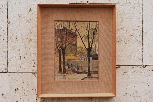 Natale Pollastrini (1902-1996) - Milano piazza Cairoli - NO, Antiek en Kunst, Kunst | Schilderijen | Klassiek