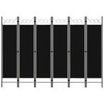 vidaXL Kamerscherm met 6 panelen 240x180 cm zwart, Huis en Inrichting, Verzenden, Nieuw