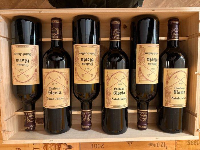 2019 Château Gloria - Saint-Julien - 6 Flessen (0.75 liter), Verzamelen, Wijnen