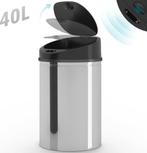 Vuilnisbak / Afvalbak met sensor - 40L - RVS - waterproof -, Huis en Inrichting, Verzenden, Nieuw