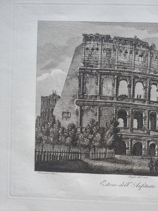 Italië - Roma; Domenico Amici (1808-1871) - filigrana, Boeken, Atlassen en Landkaarten