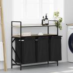 vidaXL Wasmand 3 vakken met planken sonoma eikenkleurig, Huis en Inrichting, Verzenden, Nieuw