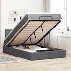 vidaXL Bed met matras 120x200 cm stof donkergrijs, Huis en Inrichting, Slaapkamer | Bedden, Verzenden, Nieuw