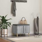 vidaXL Hallenbank met kussen met plank Grijze Sonoma 60 x 38, Verzenden, Nieuw