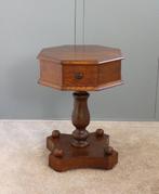 Bijzettafel - Vintage Plantentafel met lade - Eikenhout -, Antiek en Kunst