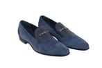 STEFANO RICCI Suede & Alligator Loafers – Sapphire Blue – SR