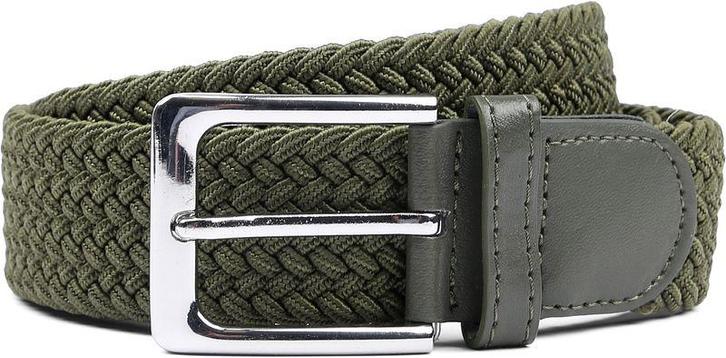 Geweven Riem Legergroen maat 85 Heren, Kleding | Heren, Riemen en Ceintuurs, Riem of Ceintuur, Nieuw, Echt leder, Verzenden
