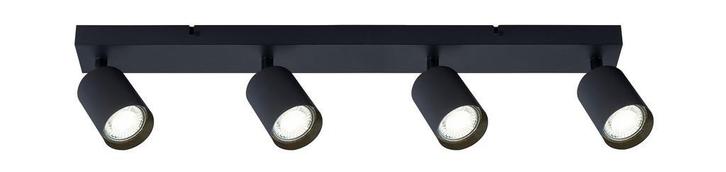 Opbouw Bar Spot Armatuur Zwart | 4x Richtbare Spots, Huis en Inrichting, Lampen | Spots, Led, Nieuw, Metaal of Aluminium, Plafondspot of Wandspot