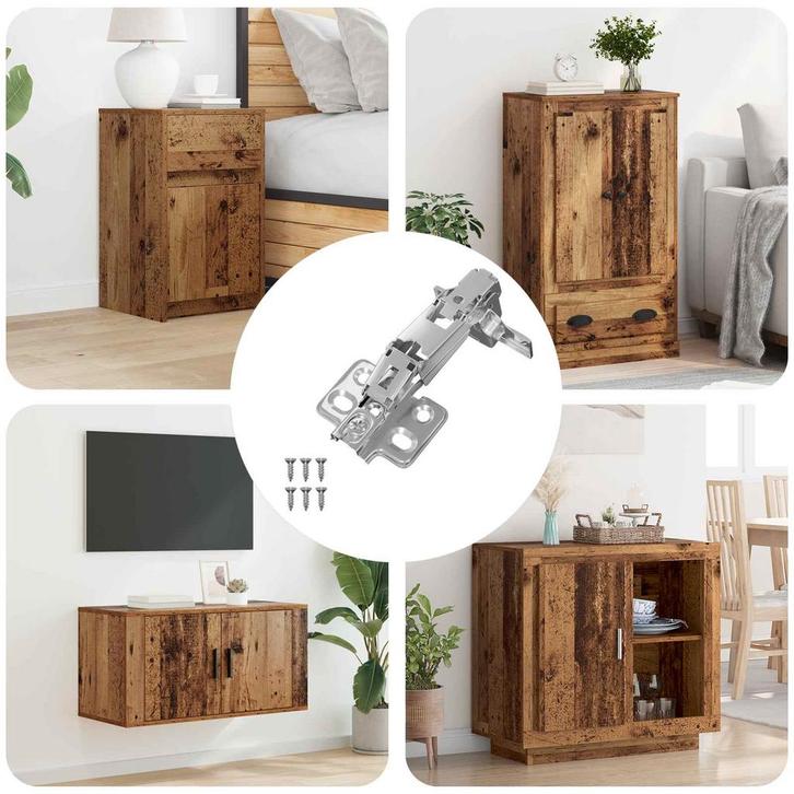 vidaXL Scharnier 126 pcs Nikkel 139 x 64,1 x 10 mm IJzer, Doe-het-zelf en Bouw, Hang- en Sluitwerk, Nieuw, Verzenden