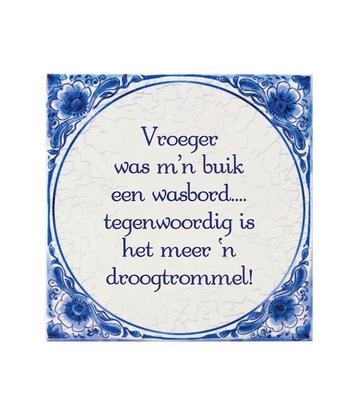 Delfts Blauw Tegel Wasbord 14,5cm, Verzenden