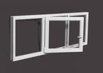 PVC raam vast-draaikiep-vast b200xh80 cm Wit, Gevelraam of Ruit, 80 tot 120 cm, Nieuw, Ophalen of Verzenden