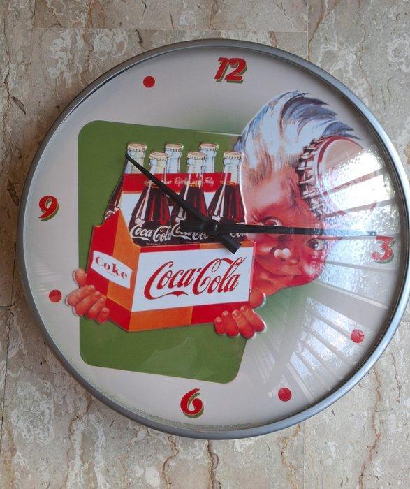 Wandklok - Coca Cola - Vintage Glas, Metaal - Onbekend -, Antiek en Kunst, Antiek | Wandborden en Tegels