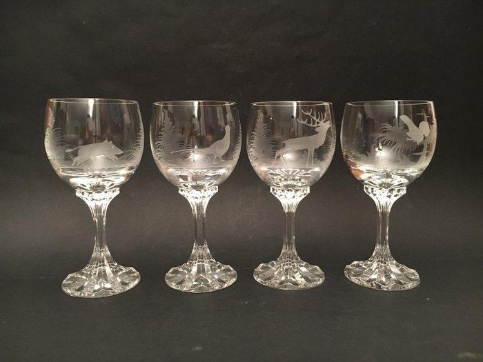 Josephinenhütte - Kelk (4) - Osiris - Kristal - Vino, Antiek en Kunst, Antiek | Meubels | Tafels