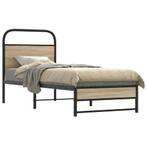 vidaXL Bedframe zonder matras bewerkt hout gerookt eiken, Verzenden, Nieuw