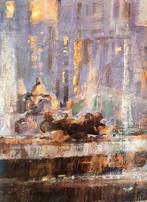 Cristina Bergoglio - Cibeles square - NO Reserve - With, Antiek en Kunst, Kunst | Schilderijen | Modern