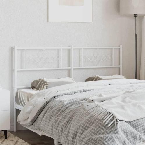 vidaXL Tête de lit métal blanc 140 cm, Maison & Meubles, Chambre à coucher | Lits, Neuf, Envoi