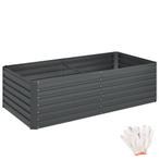 tectake Hoge plantenbak Blomma, 1100l, verzinkt, 200x100x56c, Verzenden, Nieuw