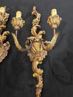 Wandkandelaar (2) - Hout - Houtsculpture appliqués