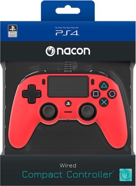Bigben Nacon Wired Compact Controller-Rood (PlayStation 4), Games en Spelcomputers, Spelcomputers | Sony Consoles | Accessoires