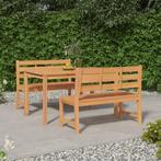 vidaXL 3-delige Tuinset massief teakhout, Verzenden, Nieuw, Tuinset