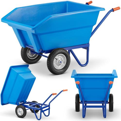 Kruiwagen 300L - kunststof kiep bak - tot 300 kg - luchtb..., Tuin en Terras, Kruiwagens, Nieuw, Ophalen of Verzenden