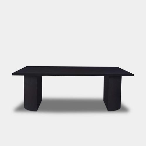 Tafel Boomstam Eikenhout - Half Rond - Donker Eiken, Huis en Inrichting, Tafels | Eettafels