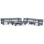 vidaXL 6-delige Loungeset pallet hout grijs, Verzenden, Nieuw, Loungeset