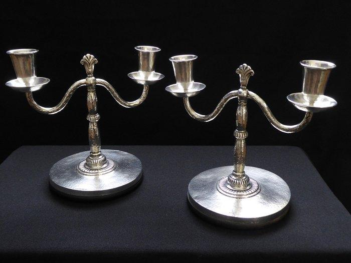 Kandelaar (2) - Zilver, Antiek en Kunst, Antiek | Zilver en Goud