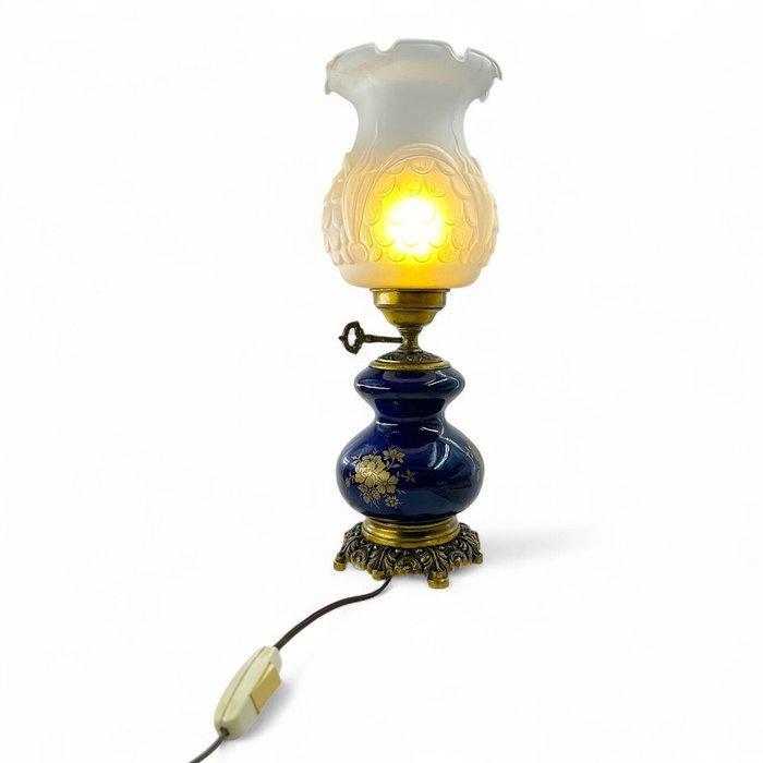 Tafellamp - Glas, Keramiek, Metaal - antieke lamp, Antiek en Kunst, Curiosa en Brocante
