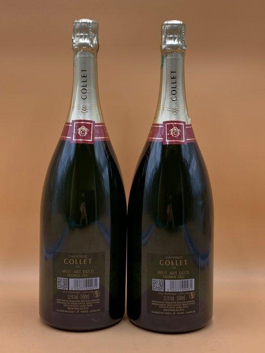 Collet, Brut Art Deco - Champagne Premier Cru - 2 Magnums, Verzamelen, Wijnen
