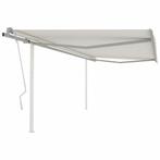 vidaXL Luifel handmatig uittrekbaar met palen 4x3,5 m, Tuin en Terras, Verzenden, Nieuw