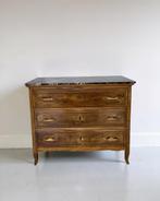 Commode - Noyer, Bois, Laiton, Marbre