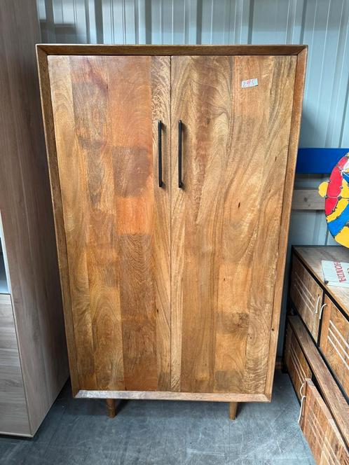 Elias bergkast, mangohout, Livingfurn (nieuw, outlet), Huis en Inrichting, Kasten | Wandmeubels, Nieuw, Overige houtsoorten, Metaal