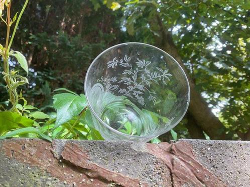 Drinkglas - Glas - Geëtst glas Wilhelmina, Antiek en Kunst, Antiek | Glaswerk en Kristal