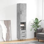 vidaXL Hoge kast 34,5x34x180 cm bewerkt hout betongrijs, Huis en Inrichting, Kasten | Dressoirs, Verzenden, Nieuw