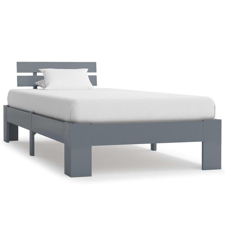 Bedframe Grenen Grijs 100x200 | Retour Deal | 60% Korting, Huis en Inrichting, Slaapkamer | Bedden, 100 cm, 200 cm, Grijs, Nieuw