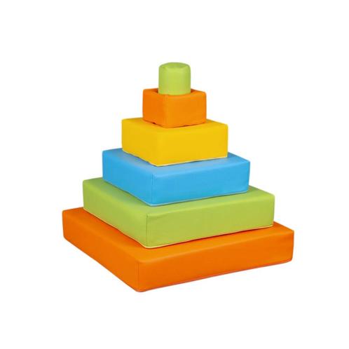 Foam blokken - stapel toren - 55x60cm - groen geel blauw..., Kinderen en Baby's, Speelgoed | Educatief en Creatief, Nieuw, Ophalen of Verzenden