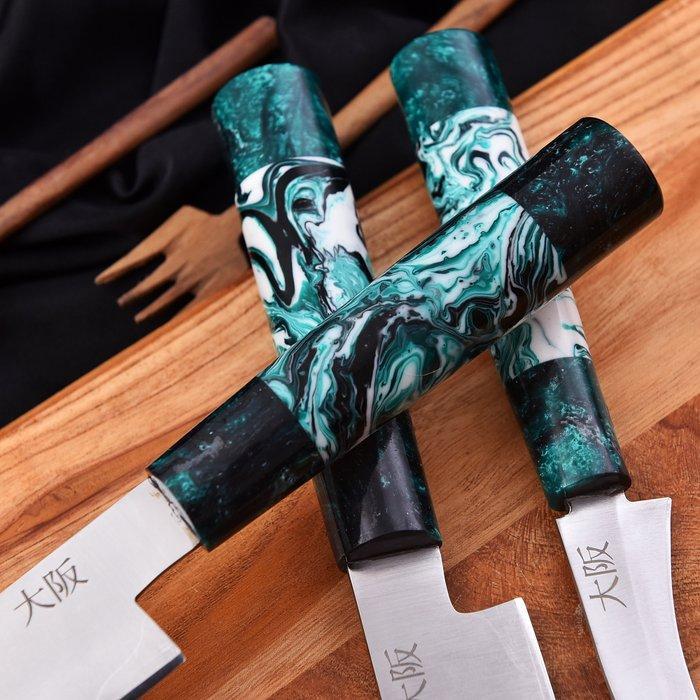 Japanese Style Of Kitchen Knife With Leather BAG Included -, Antiek en Kunst, Antiek | Keukengerei