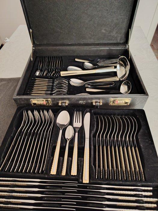 Service de table pour 12 (72) - Acier, Inox 18/10 -, Antiek en Kunst, Antiek | Meubels | Tafels