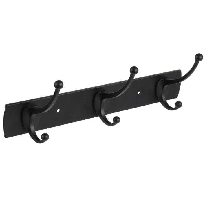 Differnz kapstok 3 haken dubbel aluminium rvs mat zwart, Huis en Inrichting, Woonaccessoires | Kapstokken, Nieuw, Overige materialen