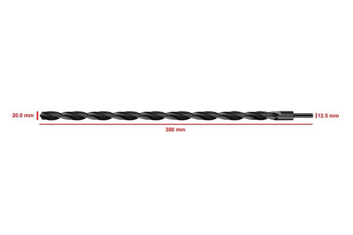 HSS M2 metaalboor 20,0x300 mm (verkleinde schacht), Doe-het-zelf en Bouw, Gereedschap | Overige machines, Nieuw, Verzenden