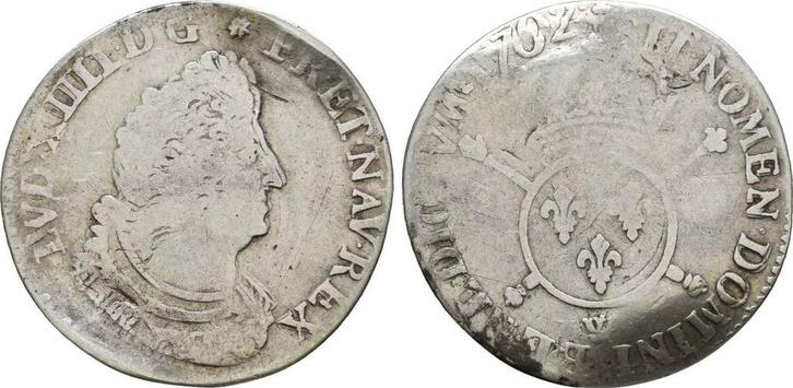 1/4 Ecu Lille, dazu Groschen 1702 W Frankreich: Ludwig Xi..., Postzegels en Munten, Munten | Europa | Niet-Euromunten, België